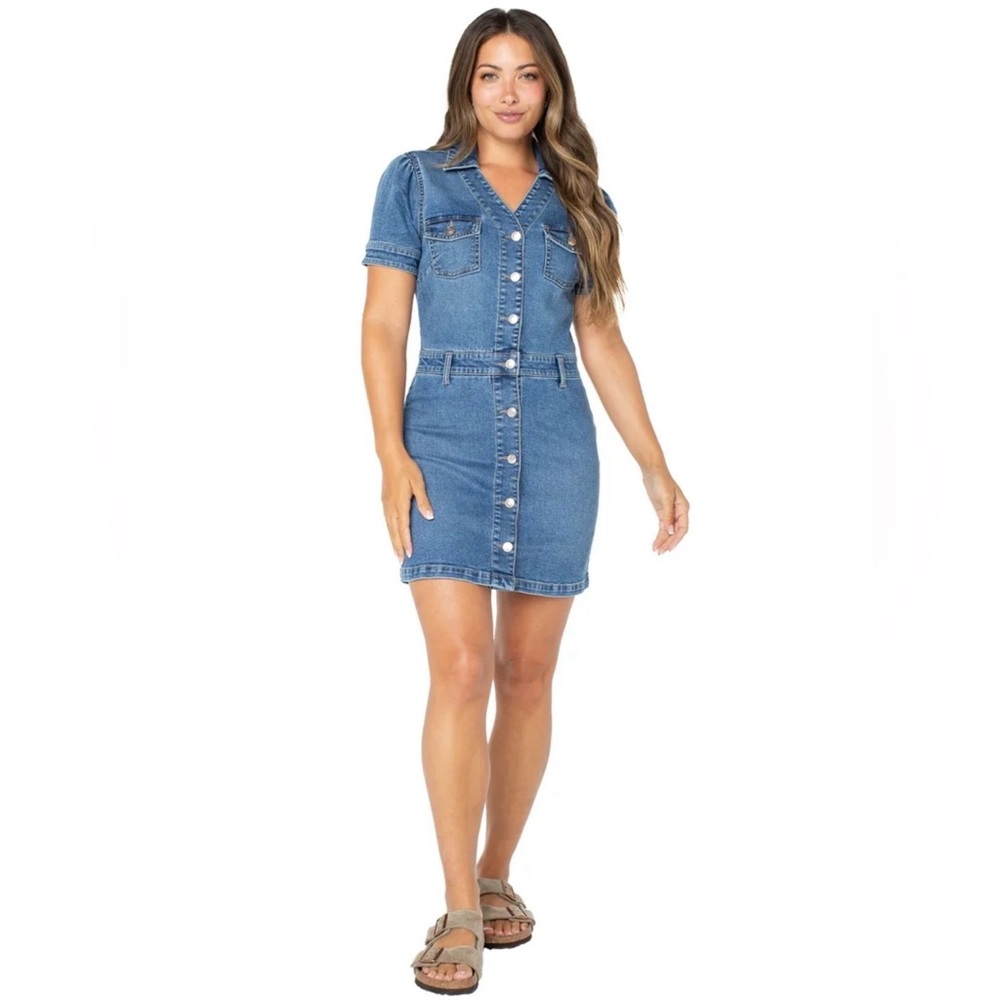 Celebrity Pink Blue Denim Mini Dress